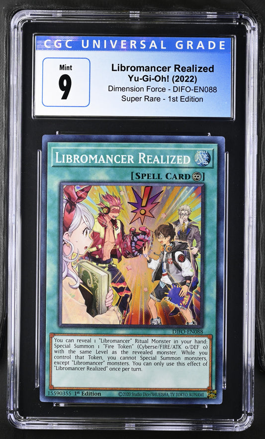 Yugioh - Libromancer Realized - DIFO - 1st Edition - Super Rare - CGC 9