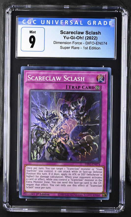 Yugioh - Scareclaw Sclash - DIFO - 1st Edition - Super Rare - CGC 9