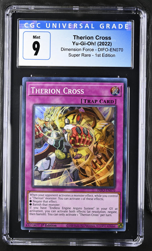 Yugioh - Therion Cross - DIFO - 1st Edition - Super Rare - CGC 9