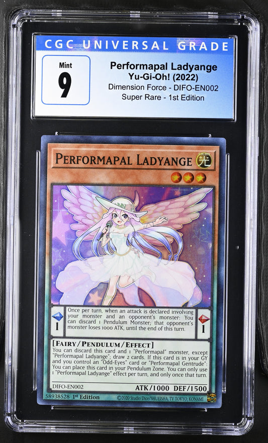 Yugioh - Performapal Ladyange - DIFO - 1st Edition - Super Rare - CGC 9