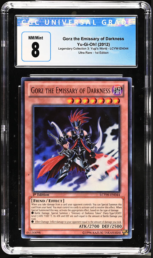 Yugioh - Gorz the Emissary of Darkness - LCYW - 1st Edition - Ultra Rare - CGC 8