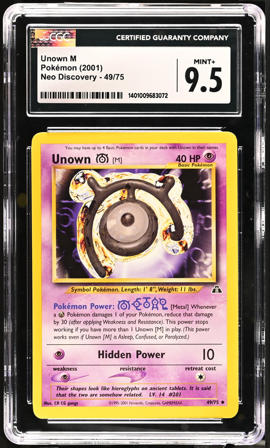 Pokemon - Unown M - Neo Discovery - CGC 9.5