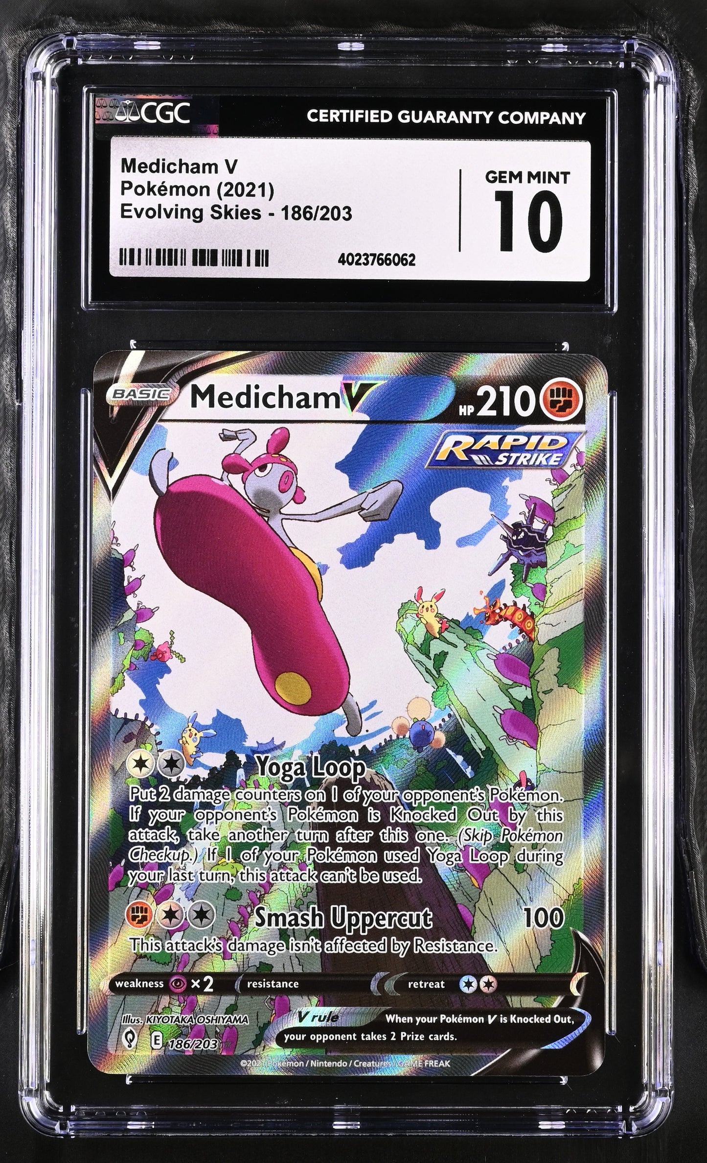 Pokemon - Medicham V - Evolving Skies - CGC 10