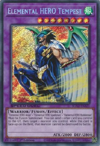 Yugioh - Elemental HERO Tempest - 1st Edition - Secret Rare - NM