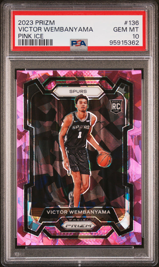 Victor Wembanyama - 2023 Prizm Pink Ice - PSA 10